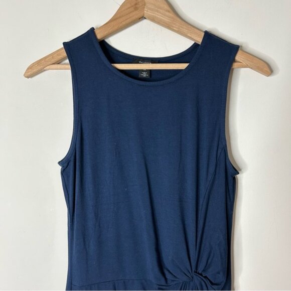 Halogen Women's Tank Top Blouse Navy Blue Draped side Size XS - Picture 5 of 11